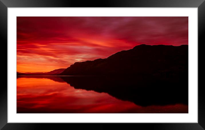 The Flaming Hills Framed Mounted Print by Andrew Tait