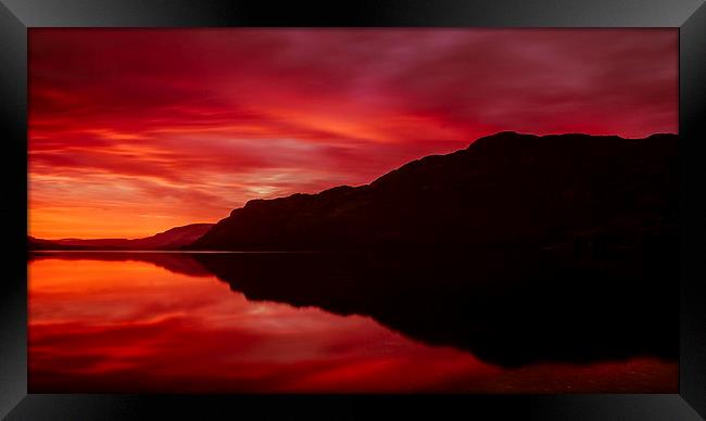 The Flaming Hills Framed Print by Andrew Tait