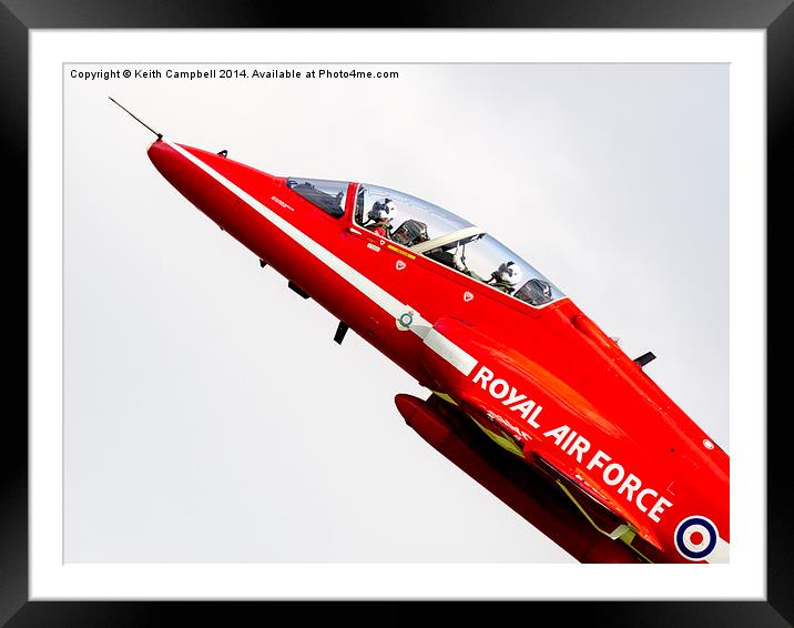 RAF Red Arrow Framed Mounted Print by Keith Campbell