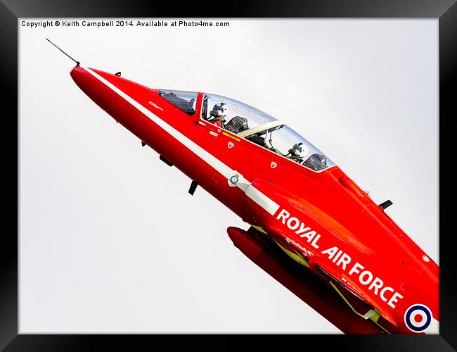 RAF Red Arrow Framed Print by Keith Campbell