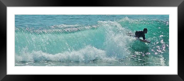 CATCH A WAVE Framed Mounted Print by Anthony Kellaway