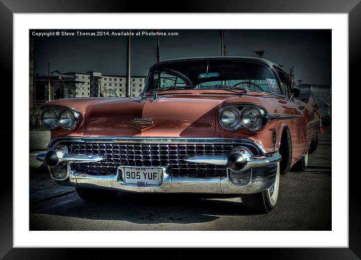 The old Caddy Framed Mounted Print by Steve Thomas