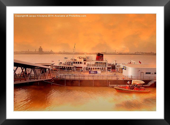 Mersey Ferry Framed Mounted Print by Jacqui Kilcoyne