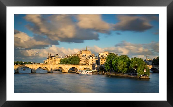 River Seine - Paris Framed Mounted Print by Brian Jannsen