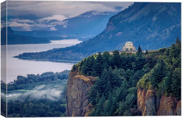 Misty Morning at Crown Point Canvas Print by Brian Jannsen