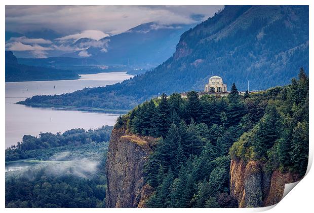 Misty Morning at Crown Point Print by Brian Jannsen