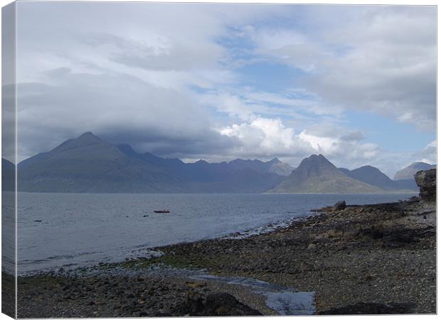The Black Cuillin from Elgol Canvas Print by Ian Jackson