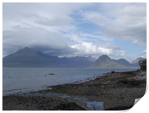 The Black Cuillin from Elgol Print by Ian Jackson