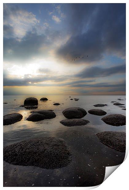 Evening Seascape at Old Hunstanton Print by Adrian Searle