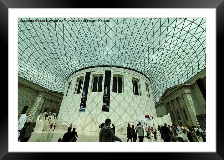 British museum roof Framed Mounted Print by John Hastings
