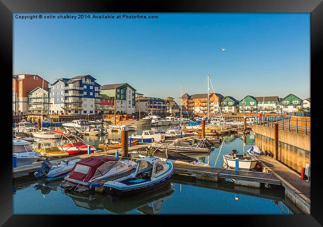 Exmouth Harbour and Marina in Devon Framed Print by colin chalkley