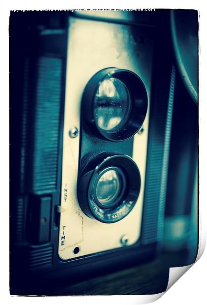 Old Twin Reflex Film Camera Print by Edward Fielding