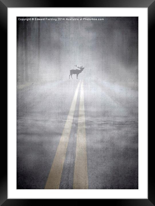 Danger in the road Framed Mounted Print by Edward Fielding