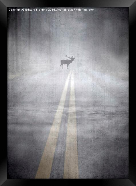 Danger in the road Framed Print by Edward Fielding