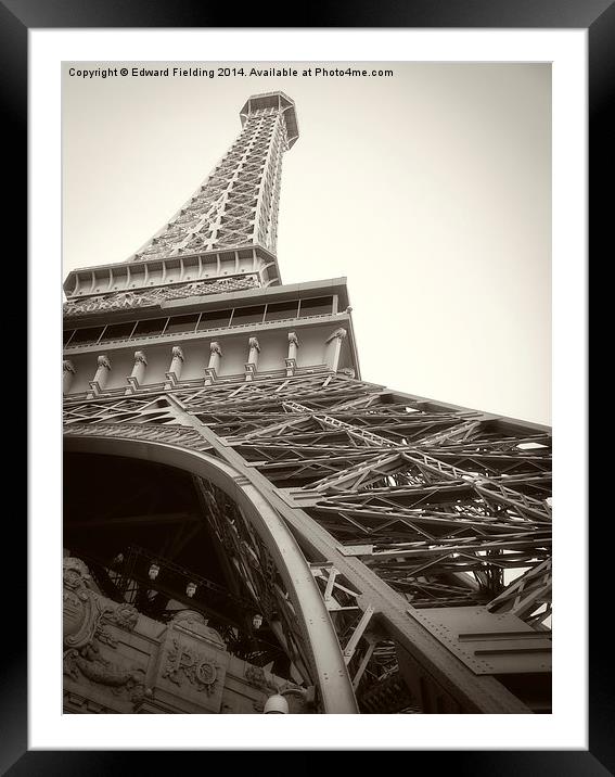 Eiffel Tower Framed Mounted Print by Edward Fielding