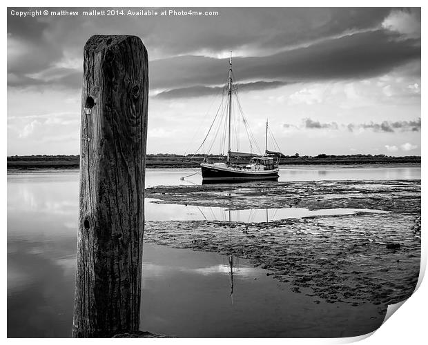 Looking out towards the Boat Print by matthew  mallett