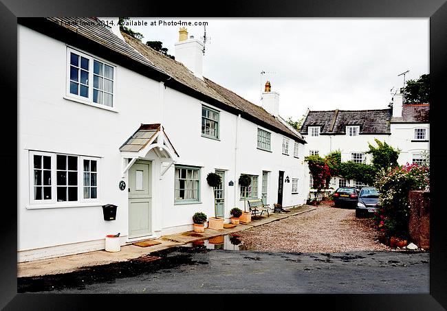 A pretty row of cottages in parkgate, Wirral, UK Framed Print by Frank Irwin