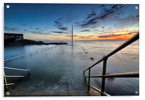 Ilfracombe Pier sunrise Acrylic by Dave Wilkinson North Devon Ph
