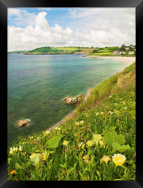 Falmouth Beach Cornwall Framed Print by Clive Eariss