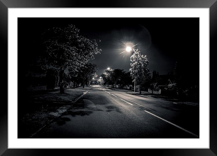 A lonely night in the country Framed Mounted Print by Liam Gibbins