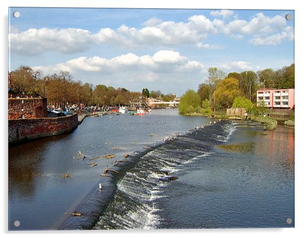 The River Dee, Chester Acrylic by Ian Jackson