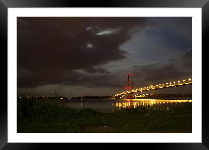 Humber Bridge - a touch of love Framed Mounted Print by Liam Gibbins