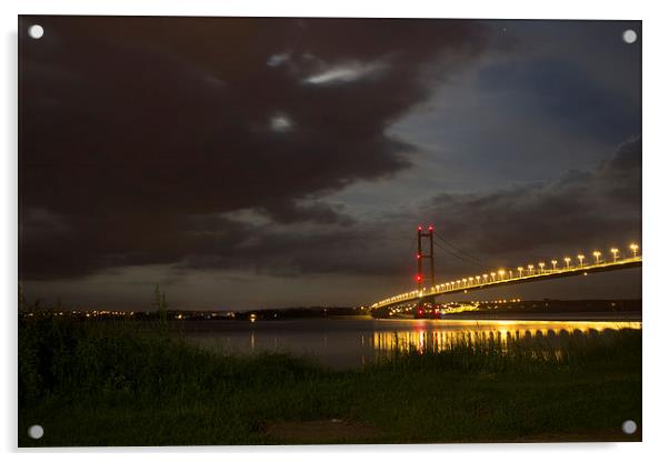 Humber Bridge - a touch of love Acrylic by Liam Gibbins
