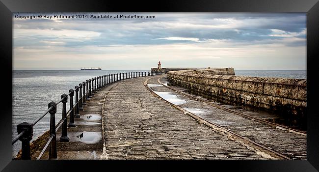 South Shields Pier and Lighthouse Framed Print by Ray Pritchard