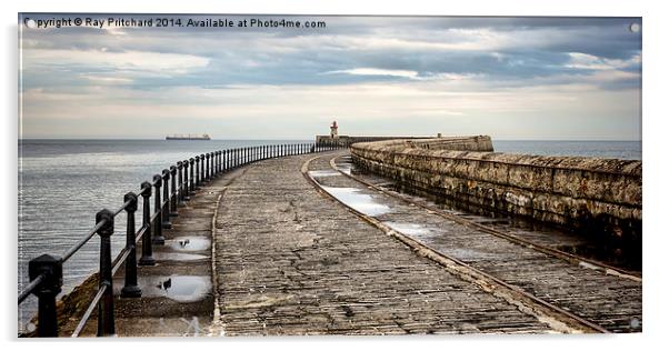 South Shields Pier and Lighthouse Acrylic by Ray Pritchard