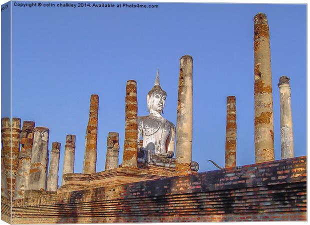 North Thailand Buddhist Wat Canvas Print by colin chalkley