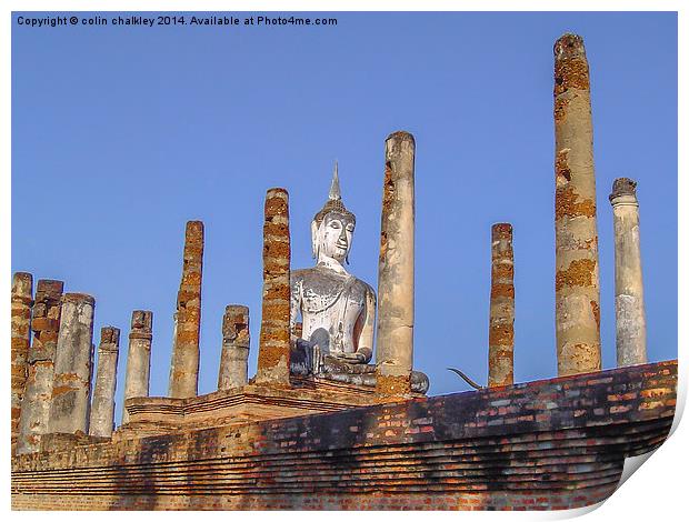 North Thailand Buddhist Wat Print by colin chalkley