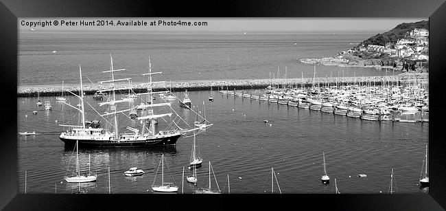 STS Tenacious Entering Brixham Harbour Framed Print by Peter F Hunt