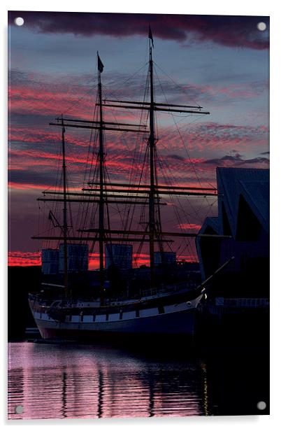 The Tall Ship Glenlee, Glasgow 2014 Acrylic by Alan Baird