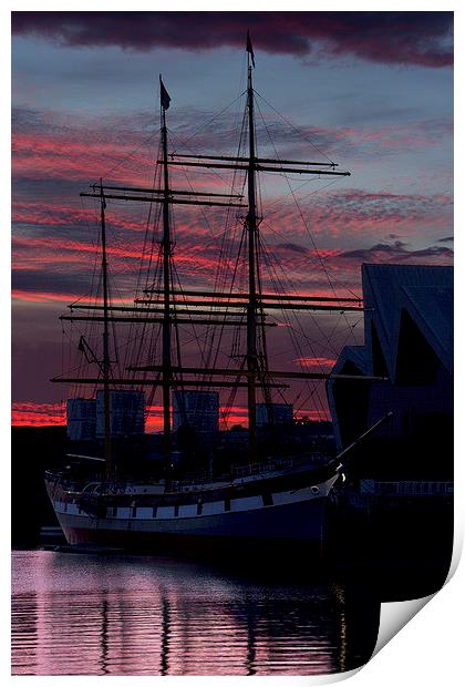 The Tall Ship Glenlee, Glasgow 2014 Print by Alan Baird