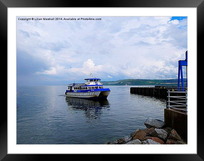 Dunoon Harbour. Framed Mounted Print by Lilian Marshall