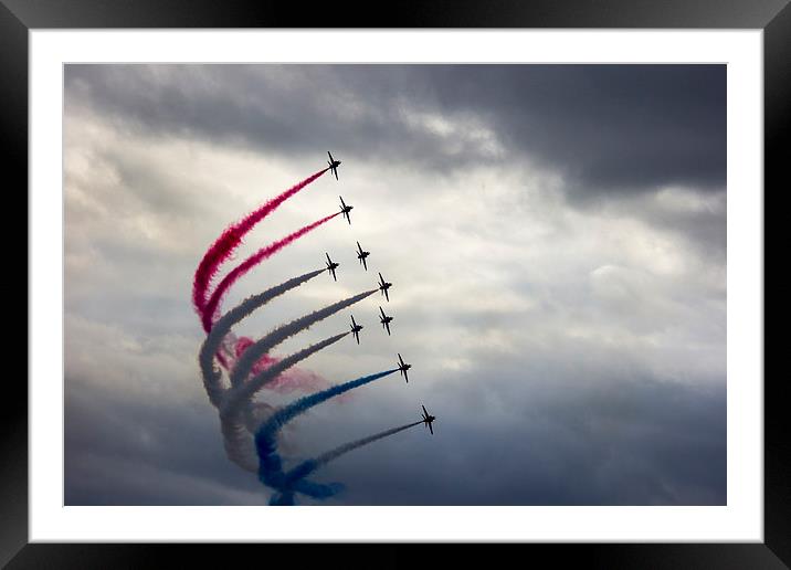 Red Arrows Phoenix Formation Framed Mounted Print by Dean Messenger