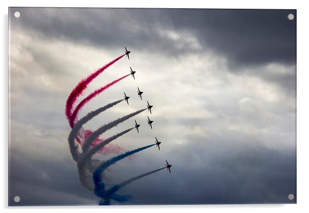Red Arrows Phoenix Formation Acrylic by Dean Messenger