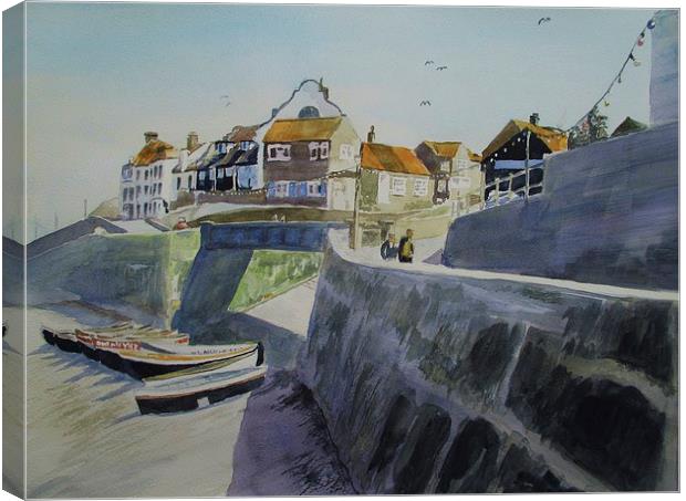 Sheringham Seafront Circa 1975 Canvas Print by Martin Howard