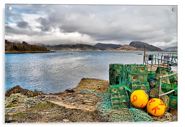 Plockton Harbour Scotland Acrylic by Jacqi Elmslie