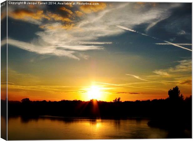 Sunset over the Loire Valley Canvas Print by Jacqui Farrell