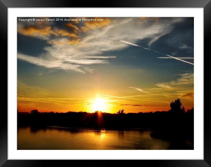 Sunset over the Loire Valley Framed Mounted Print by Jacqui Farrell