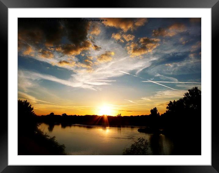Loire Valley Sunset Framed Mounted Print by Jacqui Farrell