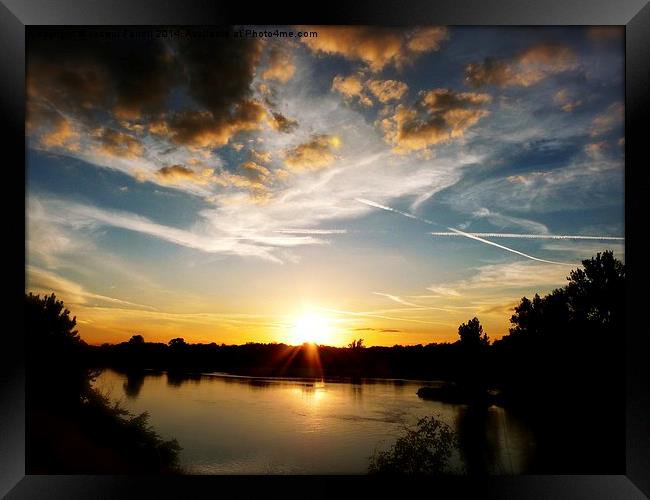 Loire Valley Sunset Framed Print by Jacqui Farrell