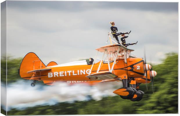 Breitling Wing Walkers Canvas Print by Dean Messenger