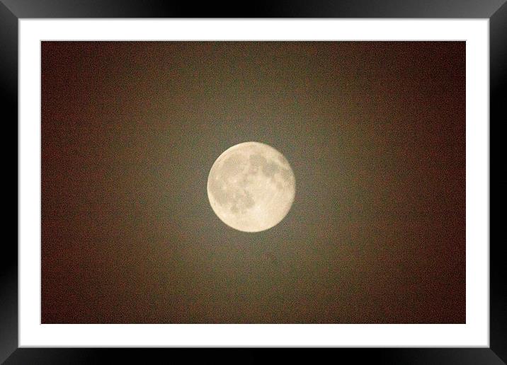 Foggy Moon Framed Mounted Print by Howard Tenke