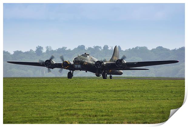 B-17 Flying Fortress : Sally B Print by Dean Messenger