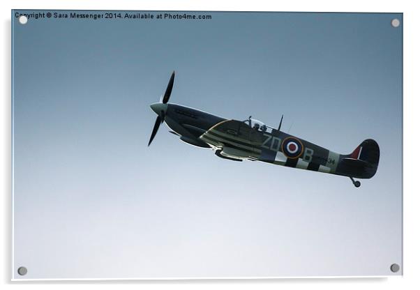 Spitfire Mk IXB Acrylic by Sara Messenger