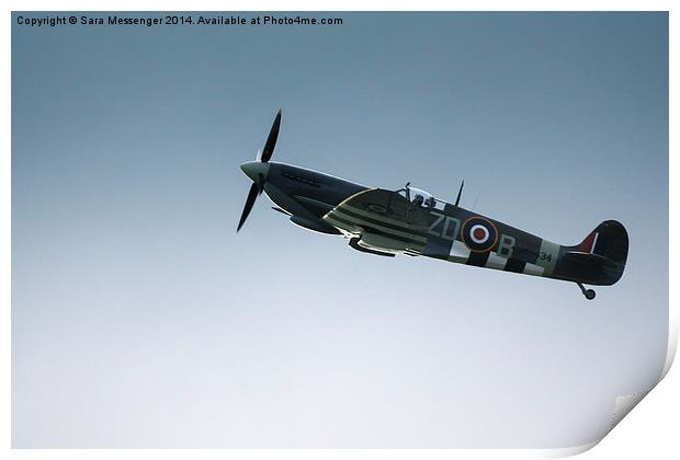 Spitfire Mk IXB Print by Sara Messenger