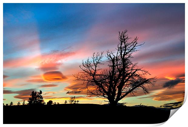 Abriachan sunset Print by Macrae Images
