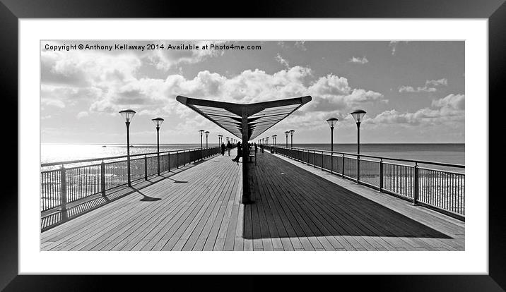 BOSCOMBE PIER Framed Mounted Print by Anthony Kellaway